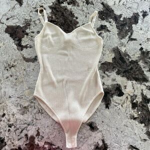 new FRAME ribbed bodysuit size small